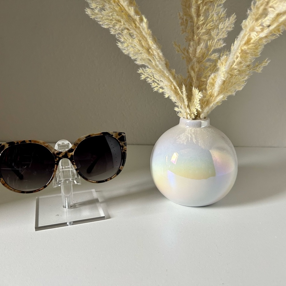 Francesca’s oversized cat eye tan and black sunglasses